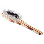 BASS Hybrid Groomer Medium Oval Brush - szczotka bambusowa, z metalowymi pinami i naturalnym włosiem, średnia