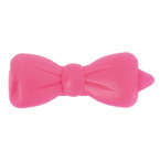 Show Tech Plastic Bow Pink - plastikowa kokardka z klipsem, różowa, 3.5cm