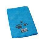 Chadog - ręcznik z mikrofibry do kąpieli psów, błękitny w łapki, 60 x 100 cm