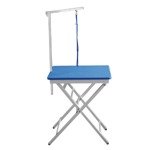 GroomStar - stół wystawowy, blat plastikowy 60 cm x 45 cm, niebieski