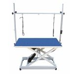 GroomStar - stół z podnośnikiem elektrycznym, blat 110 cm x 60 cm, niebieski