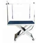 GroomStar - stół z podnośnikiem elektrycznym, blat 120 cm x 65 cm, niebieski (poekspozycyjny)