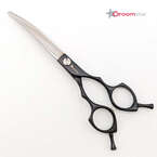Groomstar - profesjonalne nożyczki gięte, do główek w stylu azjatyckim, 6.5", czarne