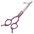 Groomstar - profesjonalne nożyczki gięte, do główek w stylu azjatyckim, 6.5", fioletowe