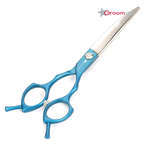 Groomstar - profesjonalne nożyczki gięte, do główek w stylu azjatyckim, 6.5", niebieskie
