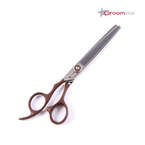 Groomstar - profesjonalne nożyczki groomerskie półdegażowe 7", 50 ząbków, dla osób leworęcznych