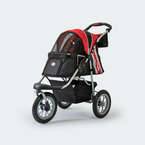 InnoPet Buggy Comfort EFA - składany, wielofunkcyjny, komfortowy wózek dla psów o wadze do 25kg, czarno-czerwony