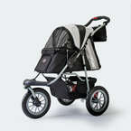 InnoPet Buggy Comfort EFA - składany, wielofunkcyjny, komfortowy wózek dla psów o wadze do 25kg, czarno-szary
