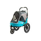 InnoPet Sporty Evolution Ocean Blue - solidny, wygodny wózek dla psów o wadze do 30kg, z uchwytem do roweru