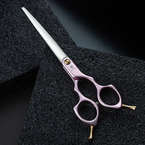 Jargem Asian Style Light Straight Scissors - bardzo lekkie, proste nożyczki do strzyżenia w stylu koreańskim, 6.5" różowe