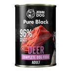 John Dog Pure Black Adult Deer - pełnoporcjowa, smakowita karma mokra dla psa z jeleniem, 400g