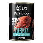 John Dog Pure Black Junior Turkey - pełnoporcjowa, smakowita karma mokra dla dla szczeniąt z indykiem, 400g
