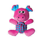 KONG® Weave Knots Pig M - zabawka dla psa, pluszowa świnka