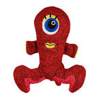 KONG® Woozles Red M - zabawka dla psa, czerwony kosmita z piszczałkami