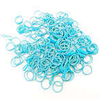Lainee Latex Bands - profesjonalne gumki do papilotów i top-knotów, duże (9.5 mm), średniej grubości, jasnoniebieskie, 1000 sztuk