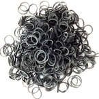 Lainee Latex Bands - profesjonalne gumki do papilotów i top-knotów, duże (9.5mm), średniej grubości, czarne, 200 sztuk
