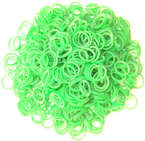 Lainee Latex Bands - profesjonalne gumki do papilotów i top-knotów, duże (9.5mm), średniej grubości, zielone, 1000 sztuk