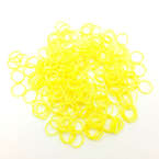 Lainee Latex Bands - profesjonalne gumki do top-knotów, średniej wielkości (7.9 mm), średniej grubości, żółte (neon), 200 sztuk