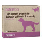 NUTRAVET Nutraflora For Dogs & Cats - probiotyk o wysokiej sile wspomagający codzienne zdrowie jelit i odporności, dla psów i kotów