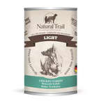 Natural Trail Light indyk z kurczakiem - kompletna dietetyczna mokra karma dla psa, puszka 400g