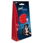 Pet+Me Silicon Brush Red - szczotka groomerska, zgrzebło silikonowe dla psów długowłosych